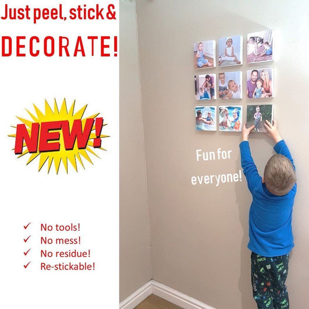 Memory Tiles (No tools required to hang!) – Canvas & More