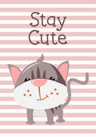 Girls: Set of 3 - Dream Big Elephant - Be Clever Sheet - Stay Cute Cat Canvas & More 