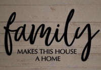 Wall Art Quote: Family makes this house a home Canvas & More 