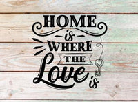 Wall Art Quote: Home is where the love is Canvas & More 