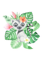 Girls: Set of 3 - Watercolor-Tropical-Animals (2) Canvas & More 