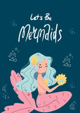 Girls: Set of 3 - Lets-Be-Mermaids (1) Canvas & More 