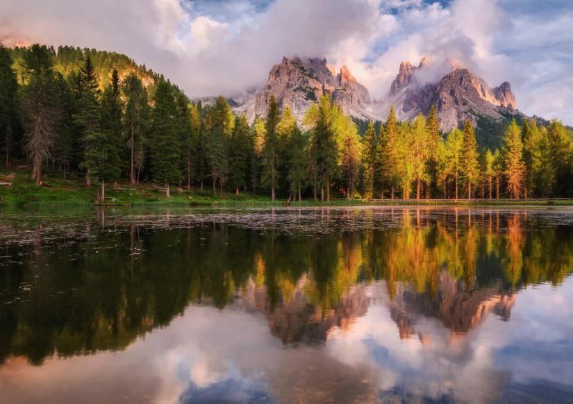 Lake Antorno in the sunset Canvas & More 