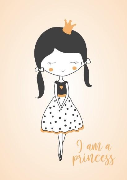 Girls: Set of 3 - Princess girl Canvas & More 