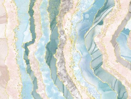 Alcohol-Ink-Gold-Glitter Canvas Prints Canvas & More A0 Brown-Pink-Blue-Green-Gold Glitter 