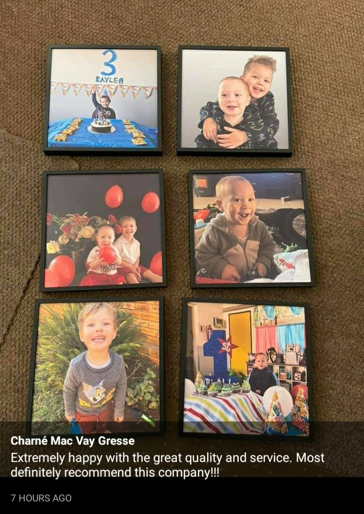 Framed Canvas Prints (Set of 6)