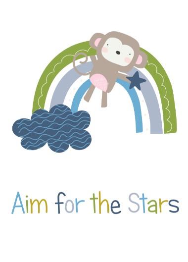 Boys: Set of 3 - Dream Big, Aim for the Stars Little Monkey Canvas & More 