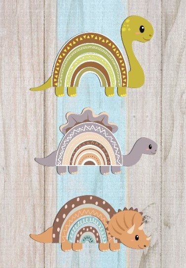 Boys: Set of 1 - Rainbow Dinos