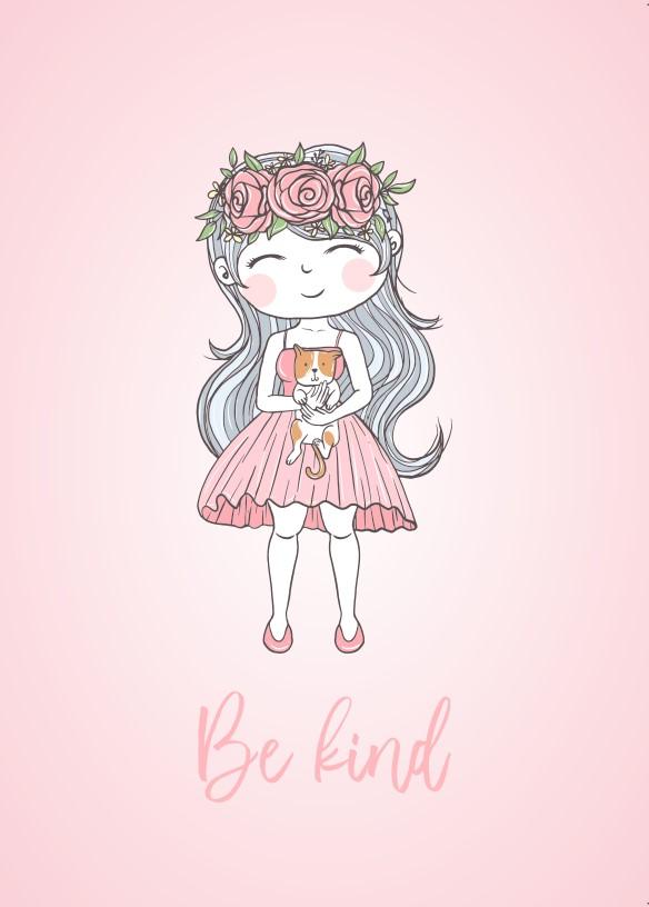 Girls: Set of 3 - Cute Girl Wall Art (2) Canvas & More 