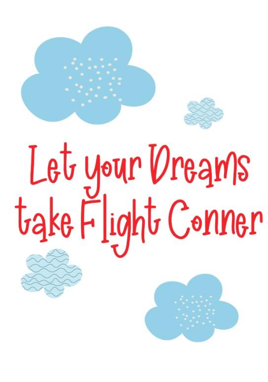 Boys: Set of 3 - Let your Dreams take Flight Conner Canvas & More 