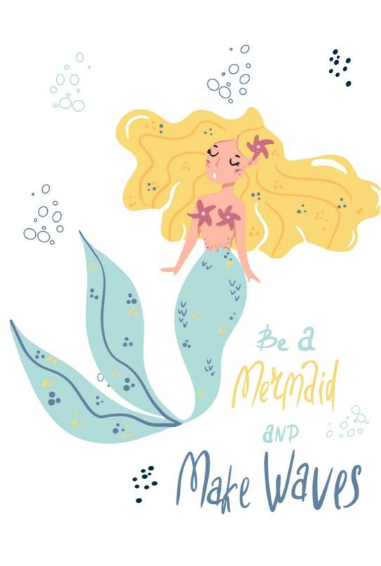 Girls: Set of 3 - Lets-Be-Mermaids (2) Canvas & More 