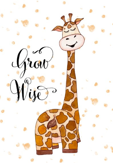 Unisex:  Set of 3 - Giraffe with closed eyes dream big