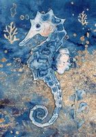 Unisex: Set of 6 - Under the sea watercolor Alphabet Canvas & More 
