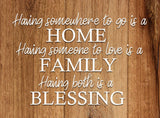 Wall Art Quote: Having somewhere to go is a Home Canvas & More 