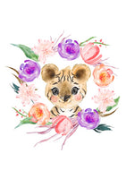 Girls: Set of 3 - Watercolor Baby Tiger