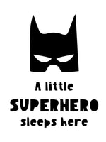 Boys: Set of 3 - A little Superhero sleeps here Canvas & More 