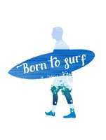Set of 1: Born to surf Canvas & More 