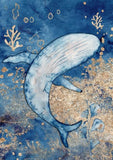 Unisex: Set of 6 - Under the sea watercolor Alphabet Canvas & More 