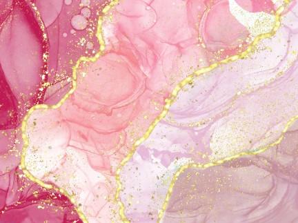 Alcohol-Ink-Gold-Glitter Canvas Prints Canvas & More A2 Red-Pink-Brown-Gold Glitter 