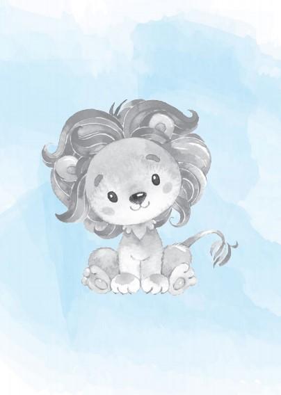 Boys: Set of 3 - Born to be wild grey animals Canvas & More 