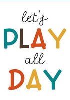 Unisex: Set of 3 - ABC Let's play all Day Canvas & More 