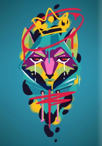 Teen Boys: Set of 1 -  Grafitti Fox