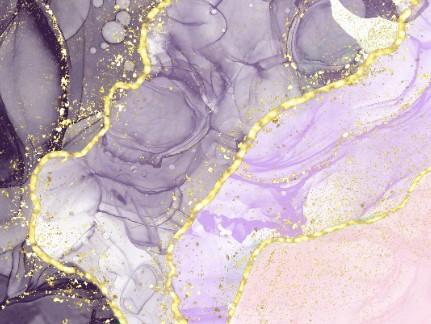 Alcohol-Ink-Gold-Glitter Canvas Prints Canvas & More A2 Dark Purple-Light Purple-Pink-Gold Glitter 