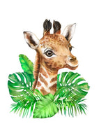 Unisex:  Set of 3 - African Watercolor Baby Animals