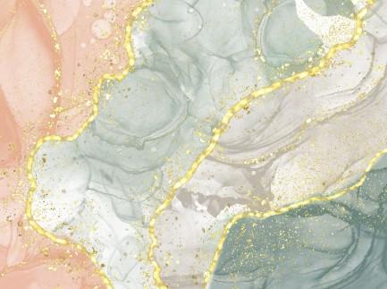 Alcohol-Ink-Gold-Glitter Canvas Prints Canvas & More A1 Orange-Green-Brown-Gold Glitter 