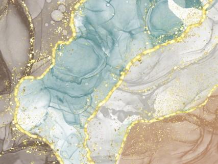 Alcohol-Ink-Gold-Glitter Canvas Prints Canvas & More A2 Brown-Green-Grey-Gold Glitter 