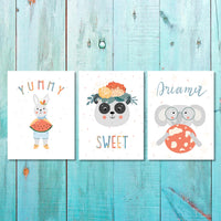 Set of 3 Girls Yummy,Sweet,Dream Canvas & More 