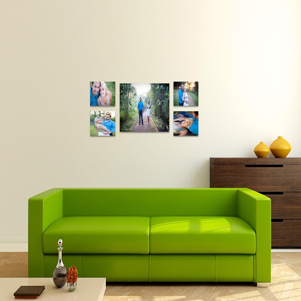 5 Piece Square Canvas Print Combo Special Custom Canvas Canvas & More 
