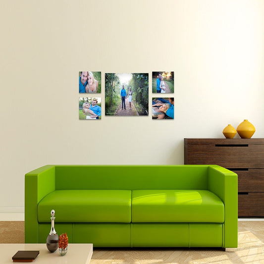 5 Piece Square Canvas Print Combo Special Custom Canvas Canvas & More 