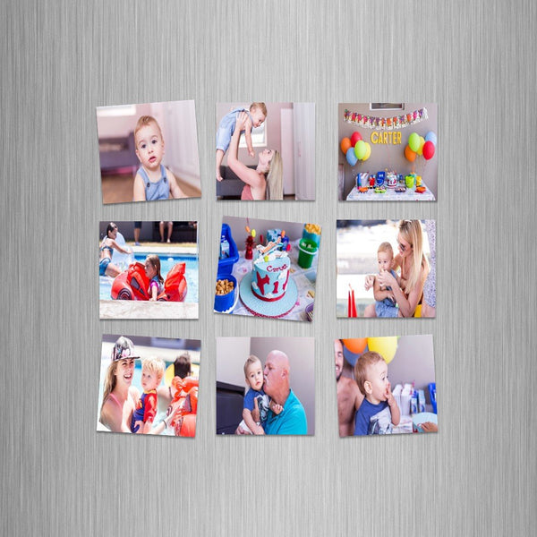 Personalised Photo Fridge Magnets (9 PER PACK) Canvas & More 