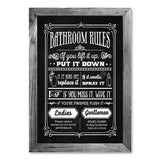 PVC Bathroom Rules Sign (Black)