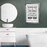 PVC Bathroom Rules Sign (White)