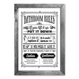 PVC Bathroom Rules Sign (White)