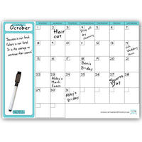 Large Monthly Planner Calendar with 3-in-1 Marker Pen (Vinyl Sticker)
