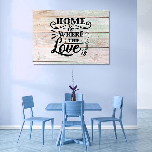 Wall Art Quote: Home is where the love is Canvas & More 