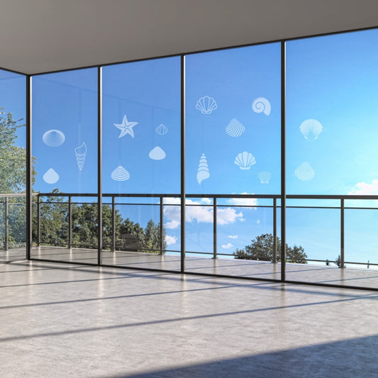Frosted glass stickers (Anti Collision) - Sea Shells
