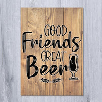 Wall Art Quote: Good Friends Great Beer Canvas & More 