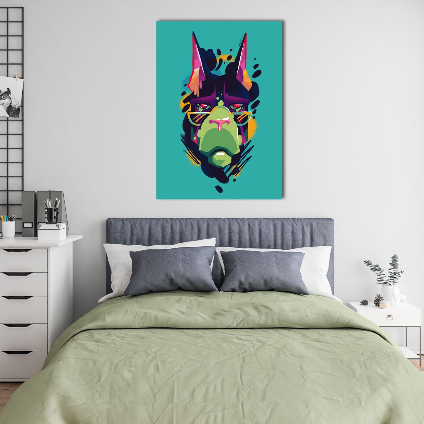 Teen Boys: Set of 1 -  Grafitti Doberman