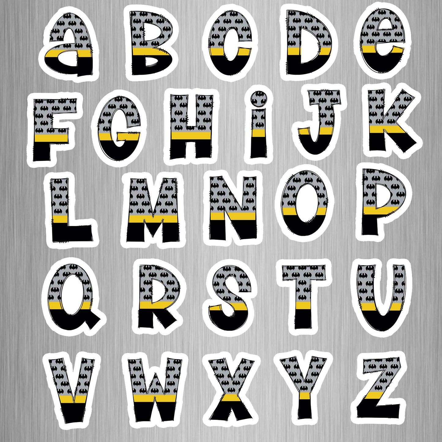 Batman Alphabet Photo Fridge Magnets - (26 PER PACK)