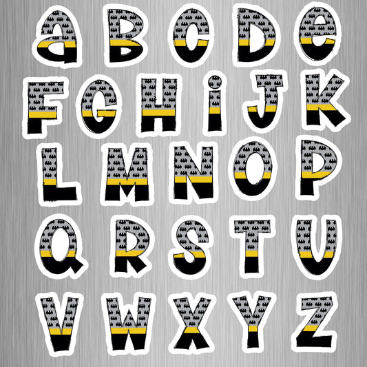 Batman Alphabet Photo Fridge Magnets - (26 PER PACK)