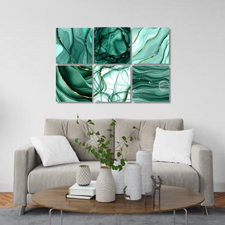 Set of 6 - Sublimation Turquoise Ink Canvas & More 