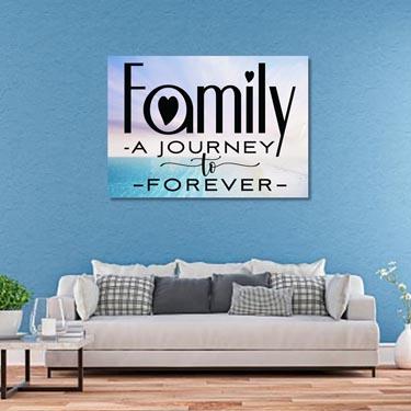 Wall Art Quote: Family a journey to forever Canvas & More 