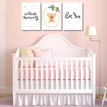 Set 3 Girls Collect Moments, Love You Canvas & More 