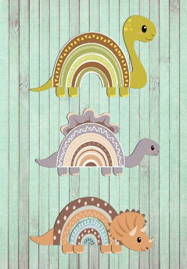 Boys: Set of 1 - Rainbow Dinos