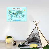 Boys: Set of 1 - Kids world map