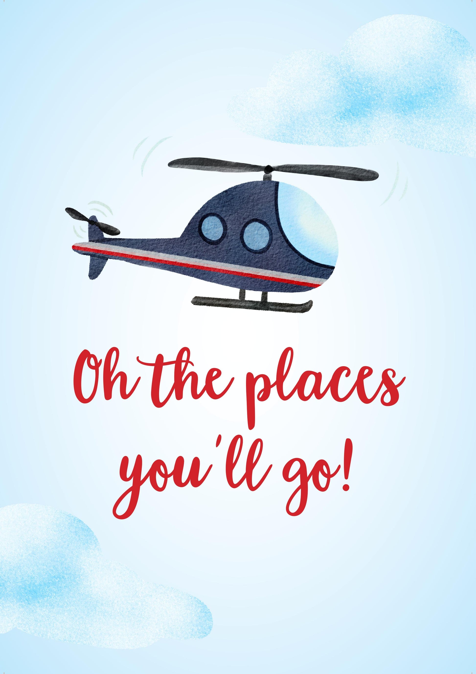 Boys: Set of 3 - Oh the places you'll go Canvas & More 